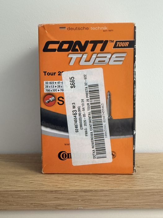 Dentka rowereowa Continental CONTI TUBE Tour 28 (700C) AlI, S