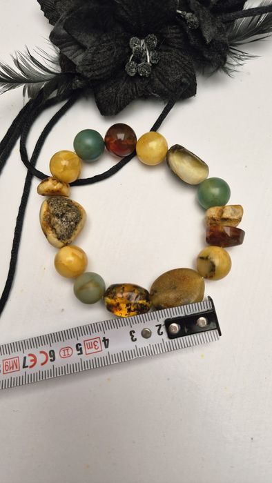 Amber bursztyn baltycki bransoletka mix