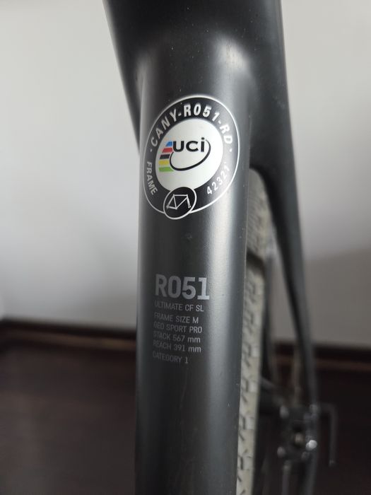 Canyon ultimate CF SL rozmiar M 105 pomiar mocy stożek 50mm