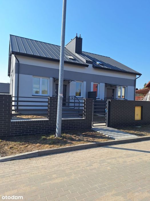 Nowy bliźniak 2025, stan deweloperski, Brodnica, działka 435 m²