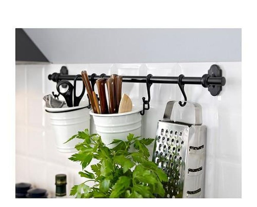 Calha metal preto IKEA fintorp