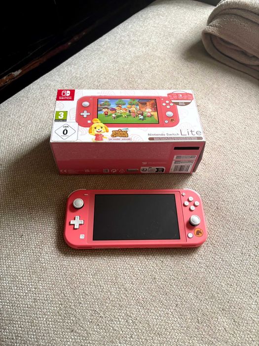 Nintendo Switch Lite Coral Animal Crossing + karta microSD 256 GB