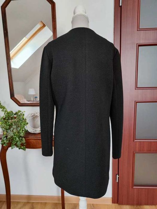 Płaszcz płaszczyk czarny wiosenny Basic Only M 38 prosty