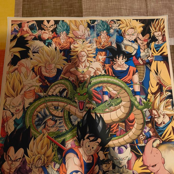 Tela Figuras Dragon Ball Parede Poster Tecido