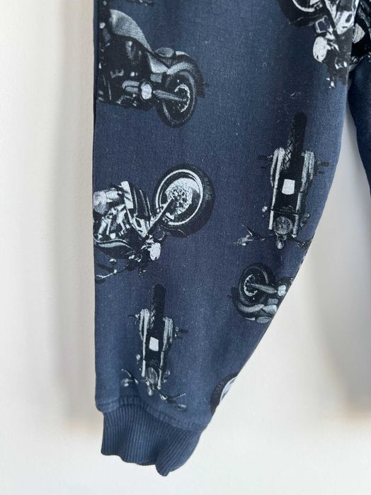 Name It spodnie dresowe długie chłopięce bawełna motory 80