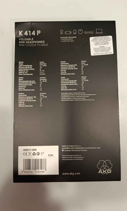 Headphone Akg K-414 Selado ( Novo )