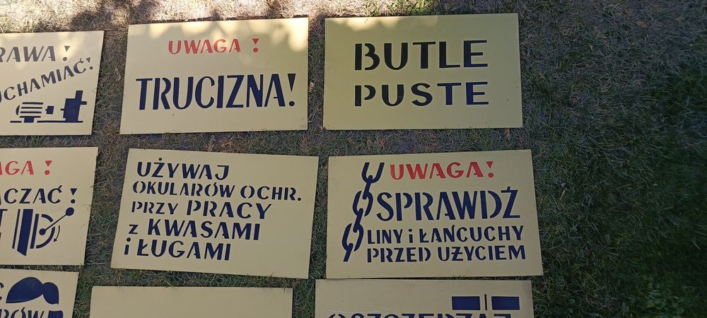 Stare metalowe tablice PRL