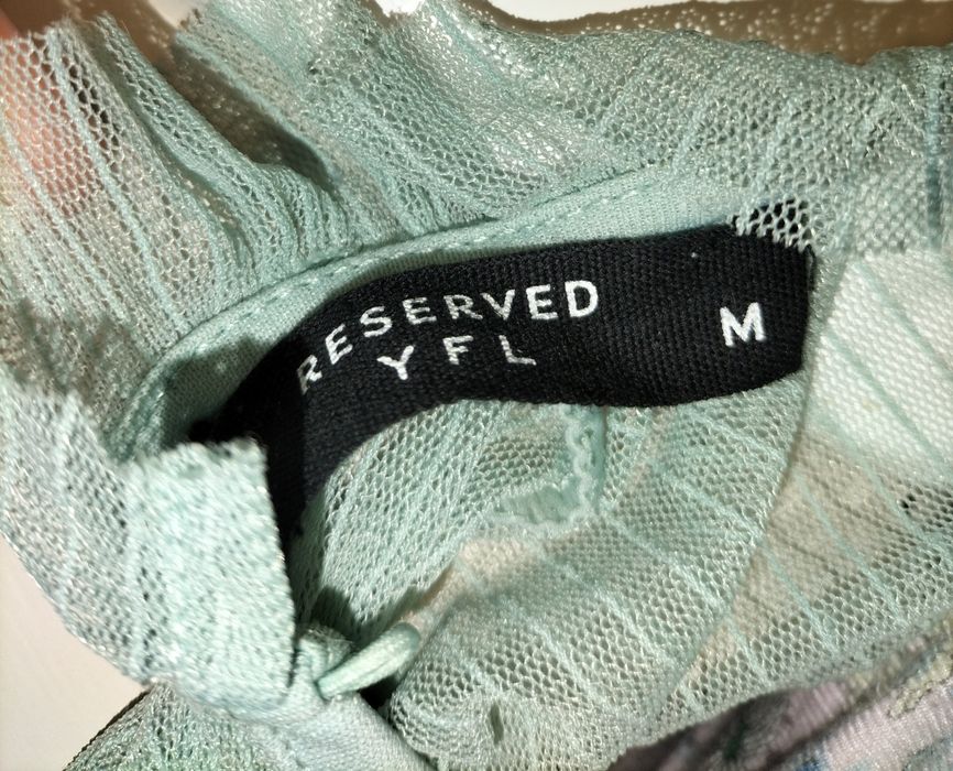 miętowa, elegancka bluzka reserved