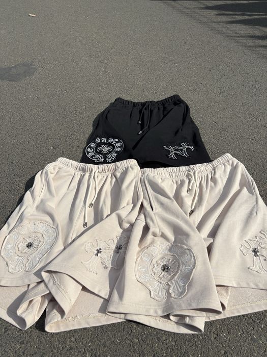 Chrome Hearts Shorts (Black - White) (krótkie spodenki)