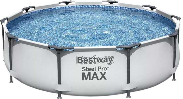Круглий каркасний басейн з фільтр-насосом Bestway 56438 Steel Pro Розмір 457х122 см Об'єм 16015 літрів
