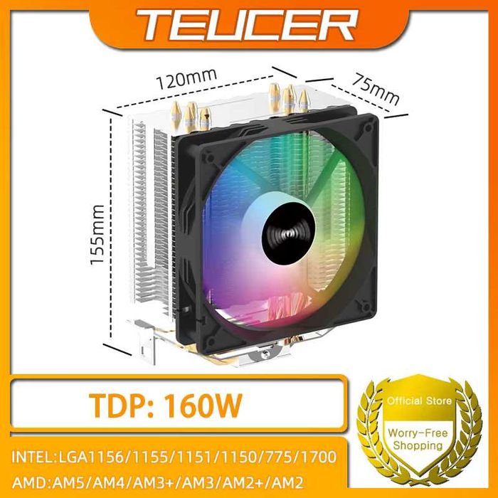 Кулер для процесора TEUCER 4  TDP 160W