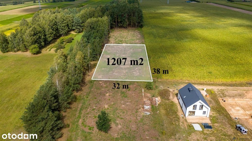*działka Z Wydanymi WZ* Pomigacze*1207 M2*media