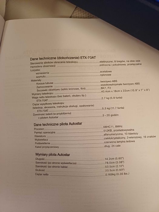 Teleskop astronomiczny EXT-70AT