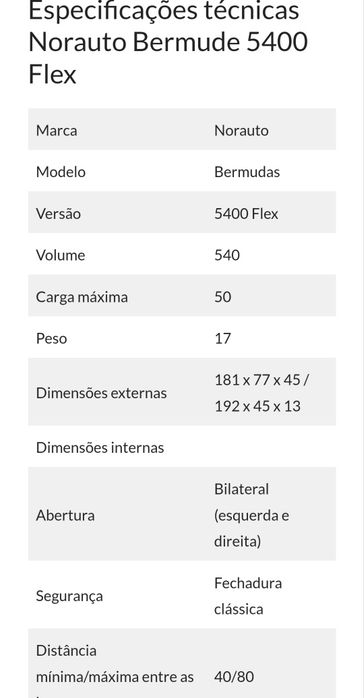 Mala e barras de tejadilho Norauto