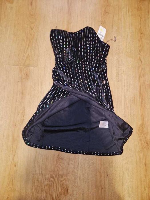 Gorsetowa Sukienka Mini Z Cekinami  Rare London