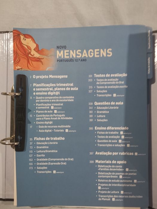 Materias em dossier de apoio ao estudo do manual de português 12