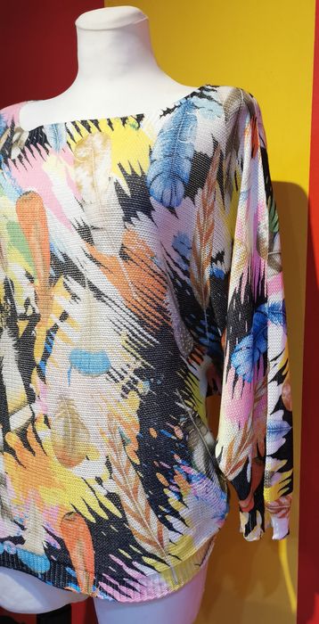 Sweterek sweter owers kimonko piórka