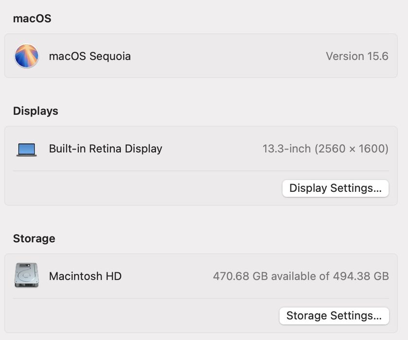 MacBook Air M1 16Gb RAM 512GB SSD