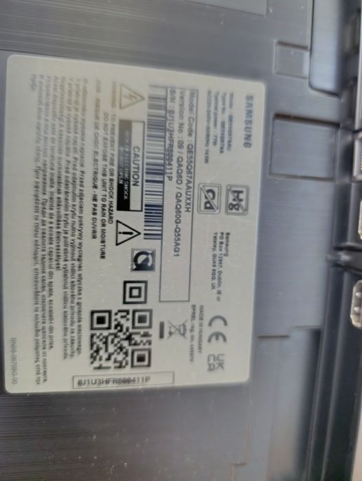 Telewizor Samsung QE55Q67AAUXXA uszkodzony  55''