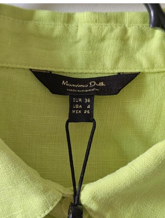 Сорочка льон massimo dutti