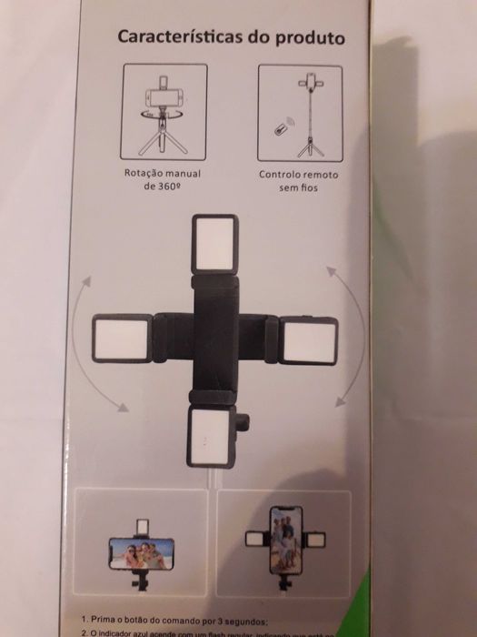Selfie sitck com luz e bluetooth NOvO 7€