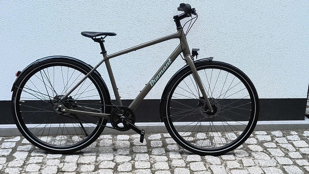 rower miejski Diamant 247 pasek Gates 8 biegów jak NOWY