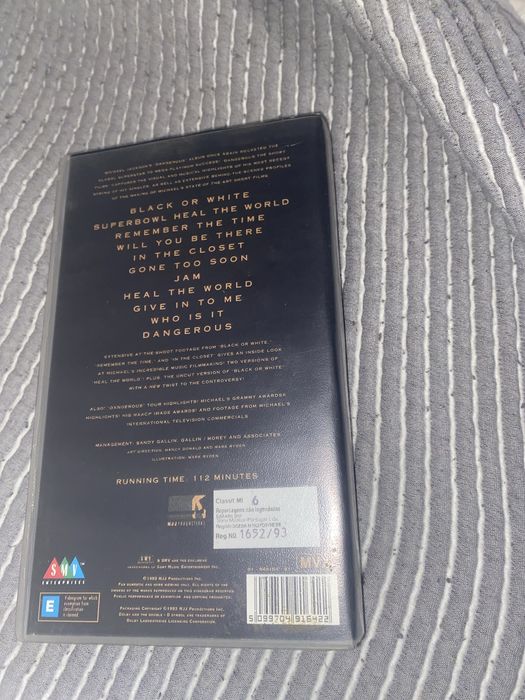 Vhs 1993 musical Michael.Jackson