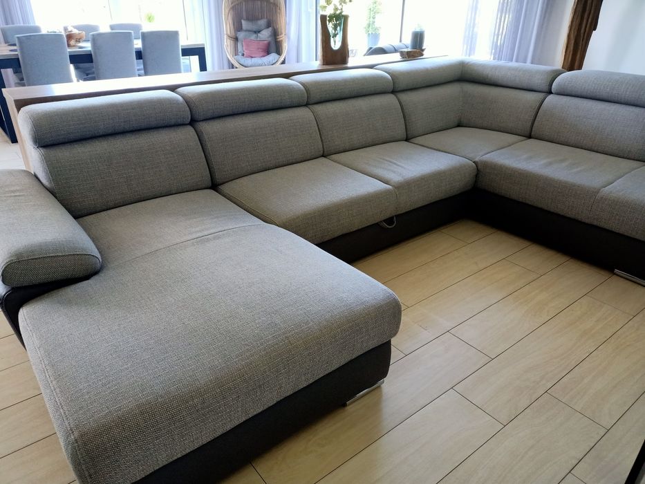 Komplet wypoczynkowy kanapa duży z funkcją spania