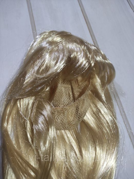 Перука з рівним волоссям блонд, карнавальный парик,карнавальна перука