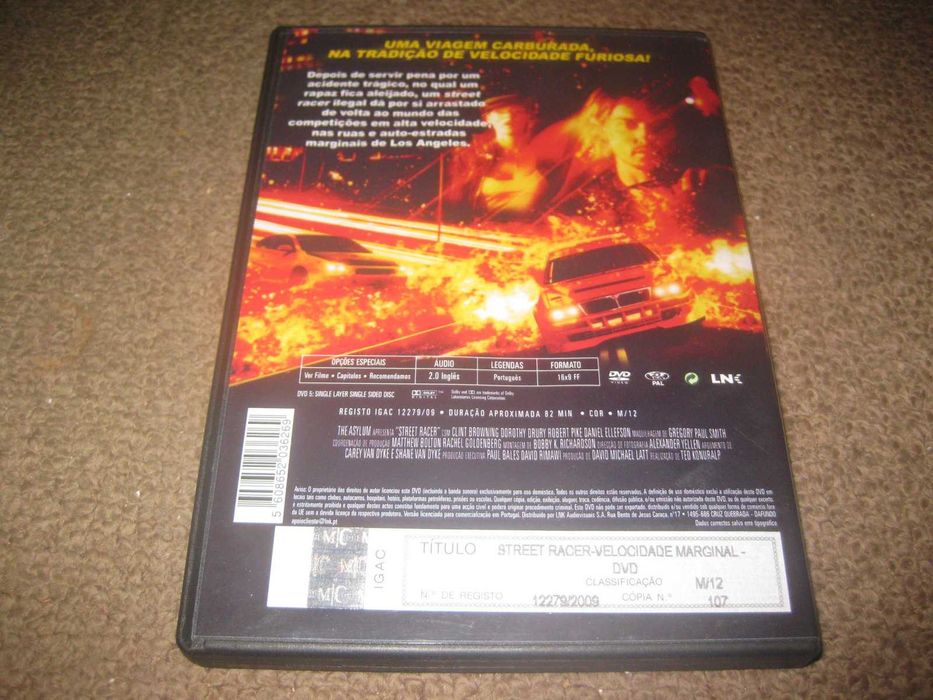 DVD "Street Racer- Velocidade Marginal" de Teo Konuralp