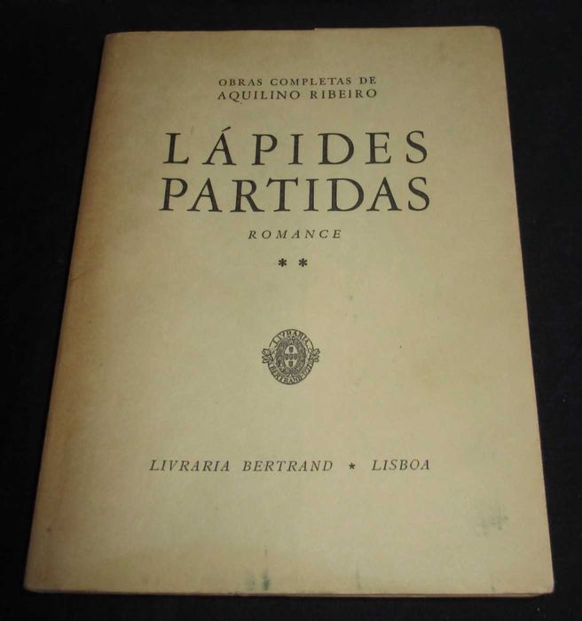 Livro Lápides Partidas Aquilino Ribeiro