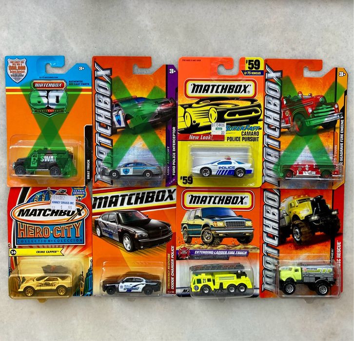 Matchbox, Police, Ambulance, Fire Truck, Military