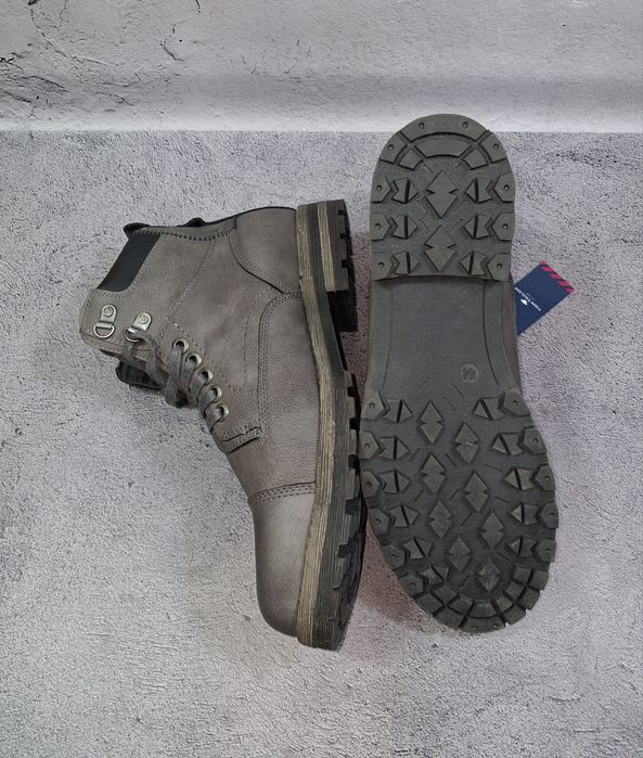 Ботинки Tom Tailor кожаные мужские высокие кроссовки хайтопы