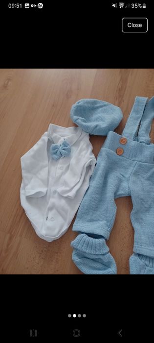 Komplet na chrzest dla chłopczyka Zuzia and zyzio