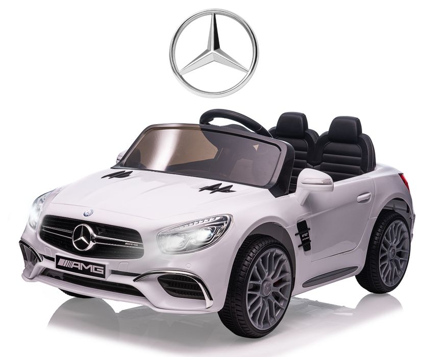 Pojazd Na Akumulator Mercedes-Benz SL65 AMG Biały Samochód Elektryczny Dla Dzieci Milly Mally