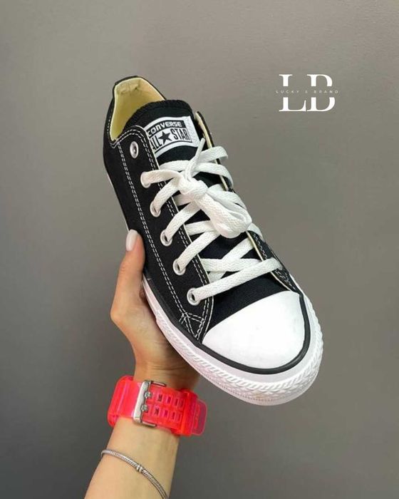 Чоловічі класичні низькі чорні кеди конверс converse all star black 41-46р.