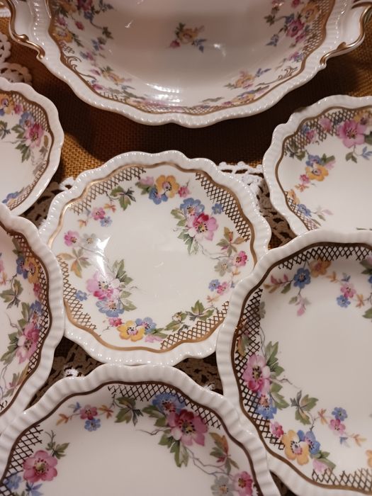 Sorau Florida porcelana slaska ecru zestaw