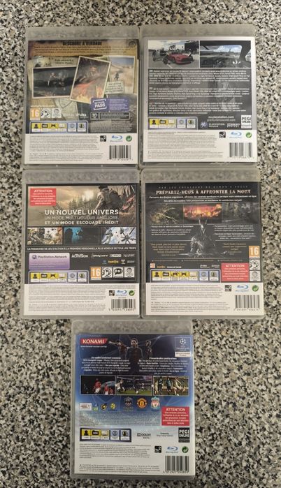 Conjunto de 5 jogos PlayStation 3
