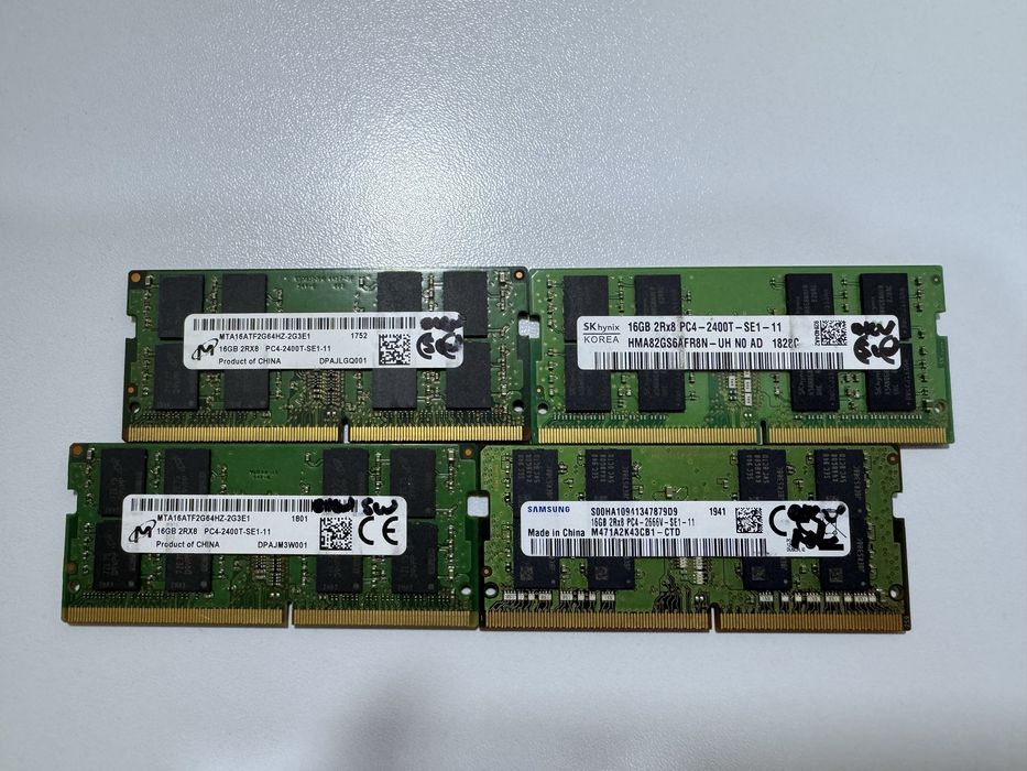 Оперативна пам'ять 16GB DDR4 2400/2666/3200MHz Sodimm