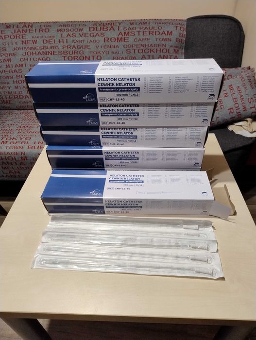 Cewnik urologiczny Nelaton CH-12 400 mm męski, 10 paczek po 50 szt