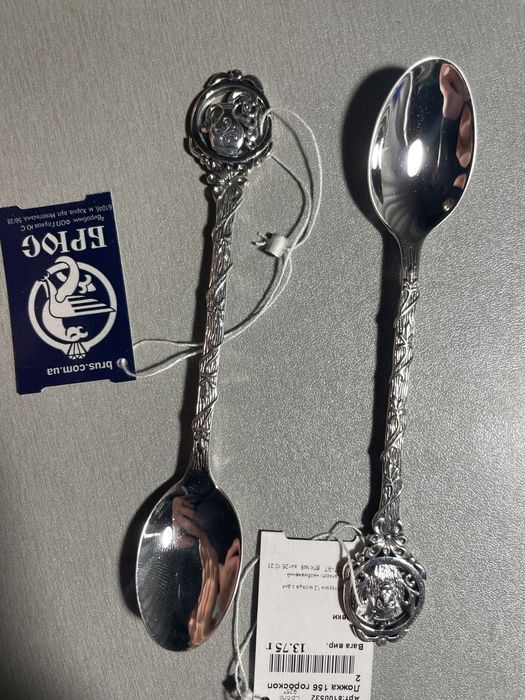 серебряные чайные ложки знаки зодиака 925 проба