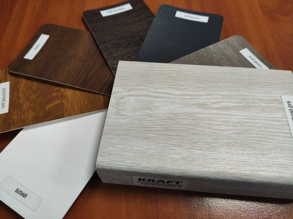 Пластикові підвіконня Opentek, Plastolit, Kraft, Sauberg.