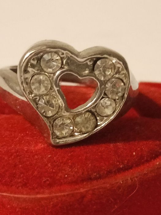 Pierścionek serce rozmiar 16
