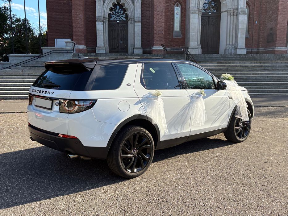 Auto do ślubu, Land Rover Discovery sport, wynajem samochodu, imprezy