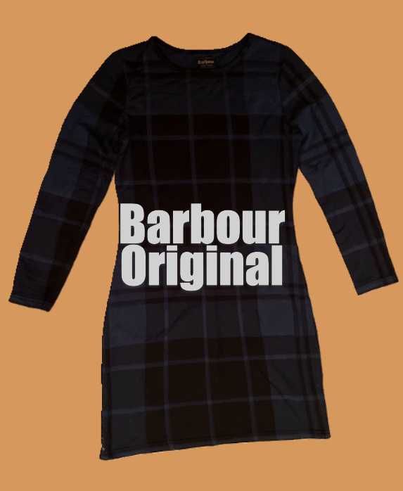 Sukienka Barbour – Klasyczna, Dopasowana, w Stylu Old Money, Tartan
