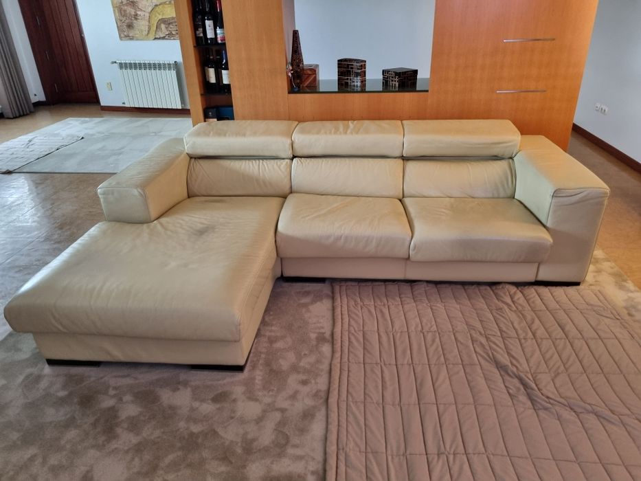 Sofá Chaise Longue Pele Selvagem