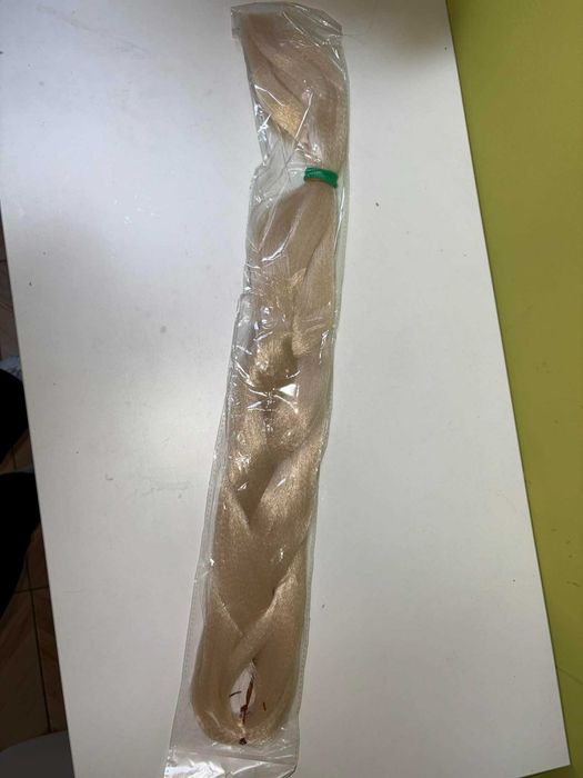Blond włosy syntetyczne warkocz