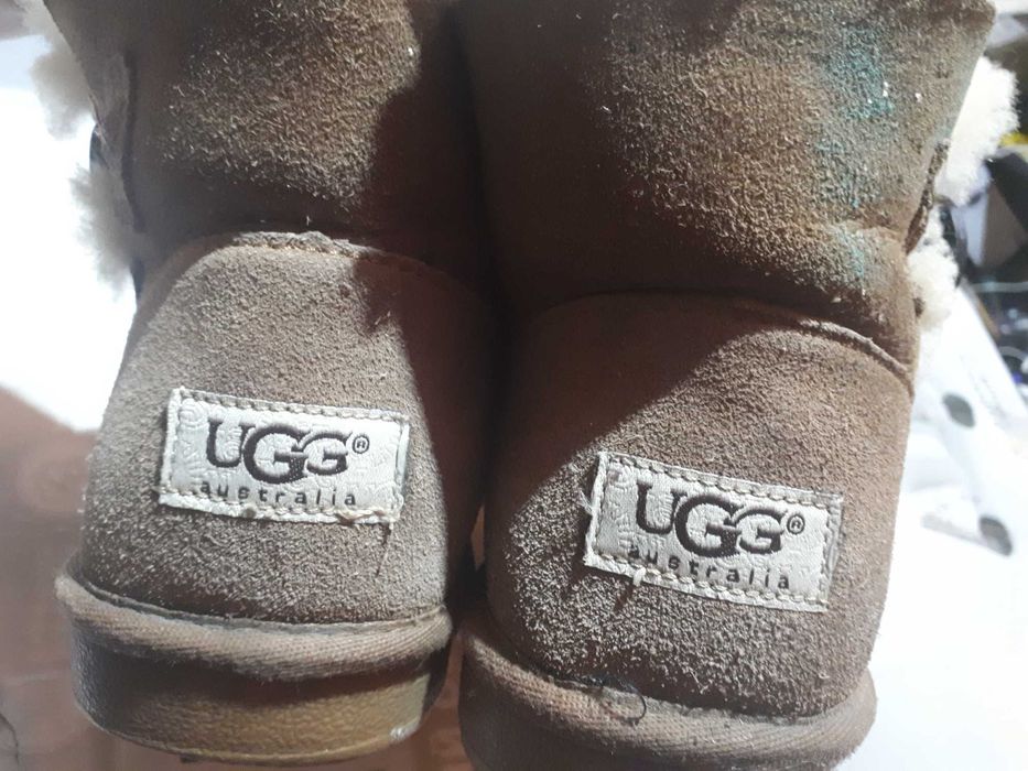 Угги ugg Australia w7 стелька 23 см 36 37 размер кожа мех ботинки