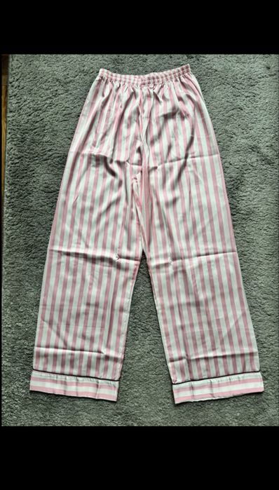 Piżama w paski icon stripe różowa długa