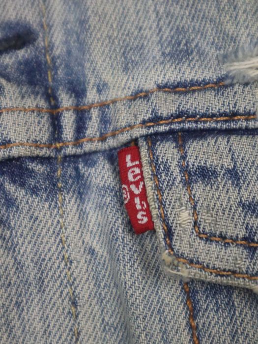 Levis Levi's Denim Jacket Kurtka jeansowa dżinsowa niebieska dziurami